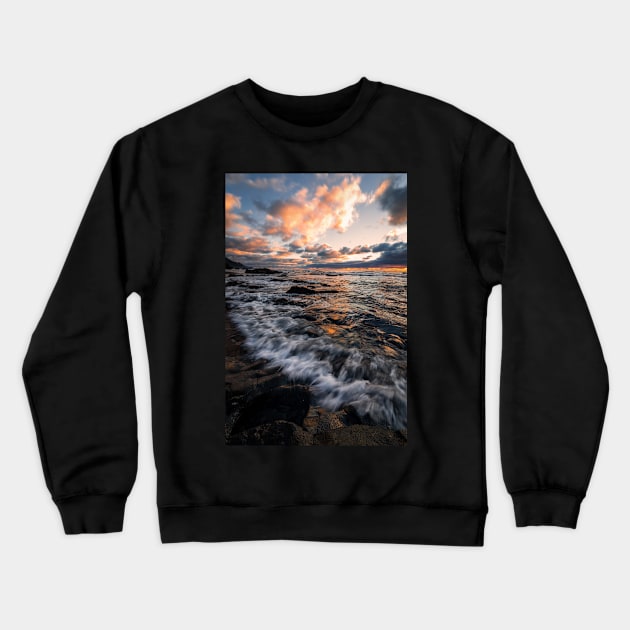 Sunset on the Oregon Coast Crewneck Sweatshirt by JeffreySchwartz